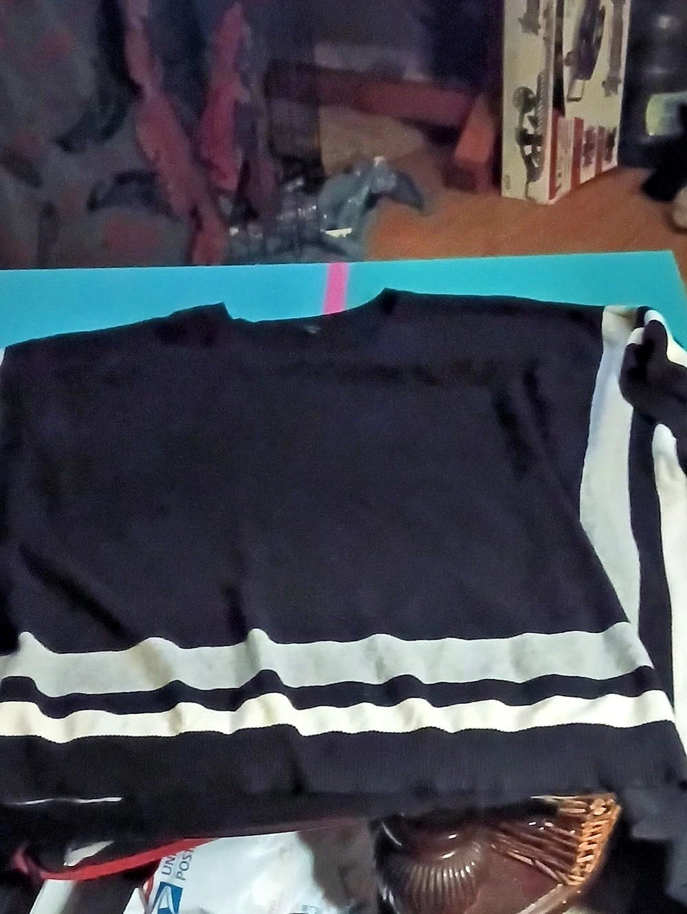 Talbots Striped Skirt in Black & White Size Large Like New